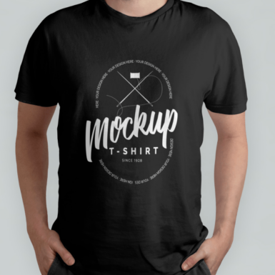 Black_T_Shirt_Model_Front_View_Mockup